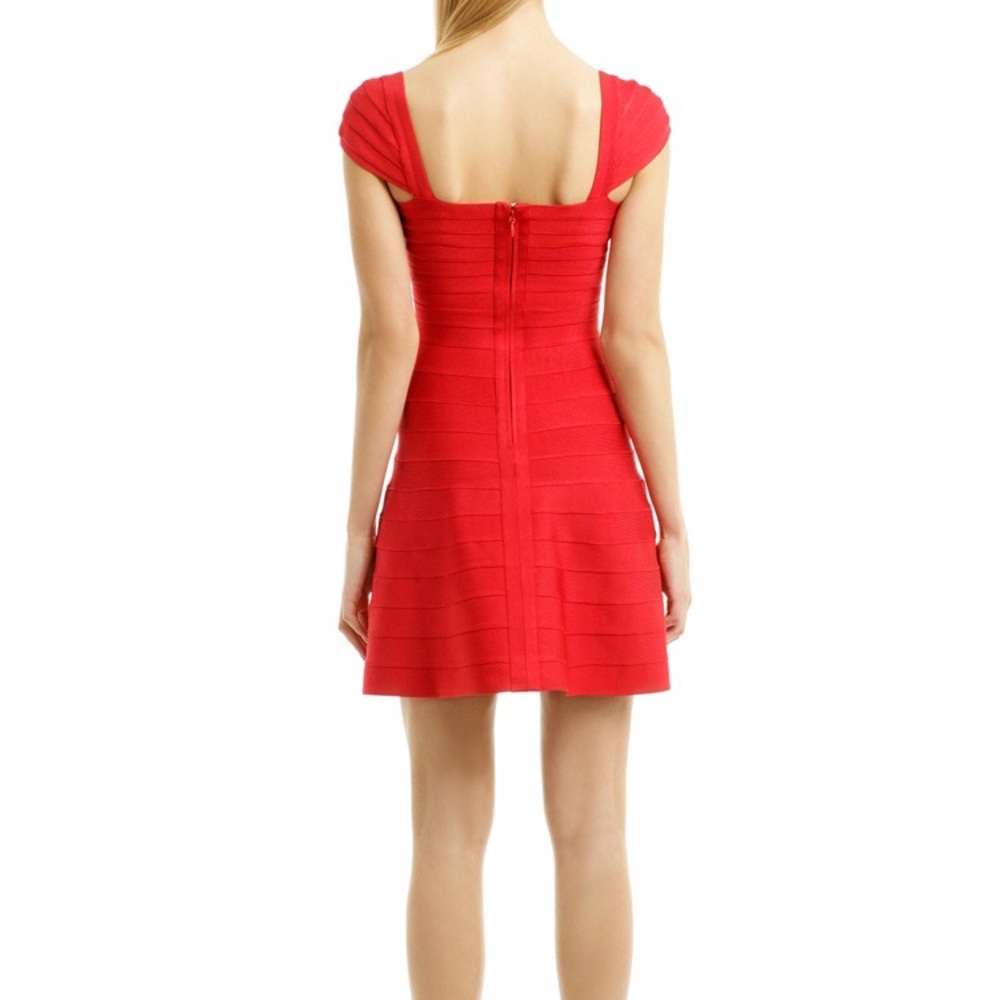 Herve Leger Ruby Ruby Red Dress - image 2